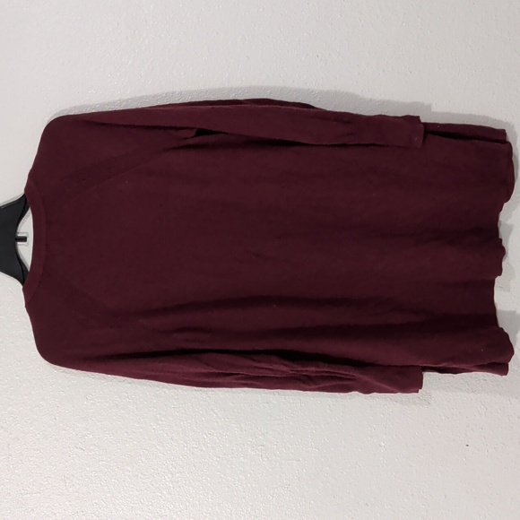 Deep Red Open Front Cardigan - Picture 3 of 4
